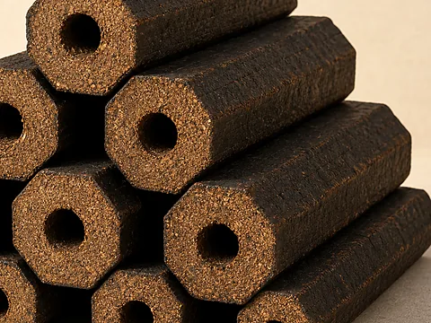 Топливные брикеты Pini-Kay — структура древесины и кора